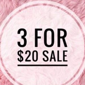 3 for $20 Sale - Any 3 items $12 or less for $20 bundle